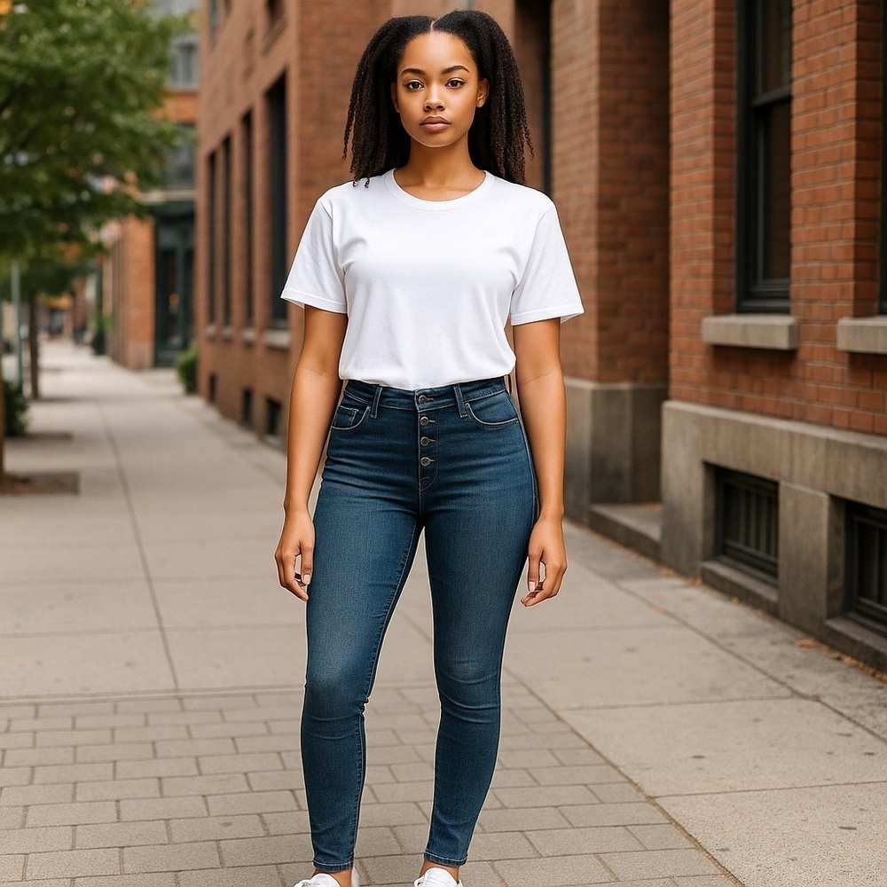 Free People | Womens Reagan Raw-Hem Skinny Fit Jeans Size 25